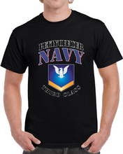 Load image into Gallery viewer, Navy - Rank - E4 - Po3 - Gold W White X 300 T Shirt
