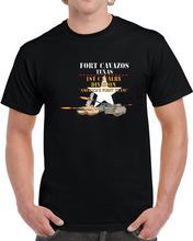 Load image into Gallery viewer, Army - Fort Cavazos Texas With White Star 1st Cav W M1abrams, Bradley, M109 Firing X 300 T Shirt
