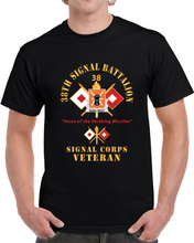 Load image into Gallery viewer, Army - 38th Signal Battalion - Dui - Us Army W Bn Number - Sig Br  - Voice Of The Pershing Missiles Svcx 300 T Shirt
