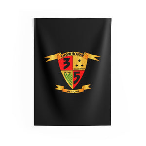 Indoor Wall Tapestries - USMC - 3rd Battalion, 5th Marines - Dark Horse wo Txt