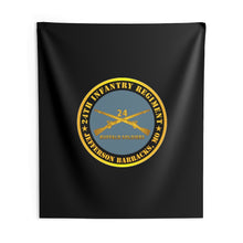 Load image into Gallery viewer, Indoor Wall Tapestries - Army - 24th Infantry Regiment - Jefferson Barracks, MO - Buffalo Soldiers w Inf Branch
