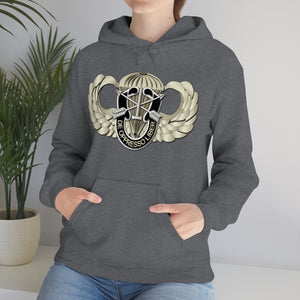 Unisex Heavy Blend Hooded Sweatshirt - SOF - Airborne Badge - SF - DUI