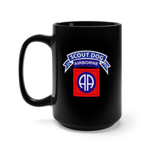 Load image into Gallery viewer, Black Mug 15oz - Army - 37th Scout Dog Platoon - 82nd Airborne Div
