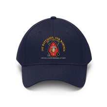 Load image into Gallery viewer, Unisex Twill Hat - USMC - 1st Bn, 8th Marines - The Cutting Edge - Marines at War - Hat - Direct to Garment (DTG) - Printed
