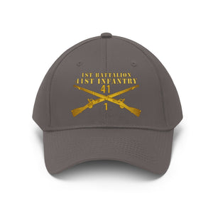 Unisex Twill Hat - 1st Battalion, 41st Infantry - Direct to Garment (DTG) - Printed