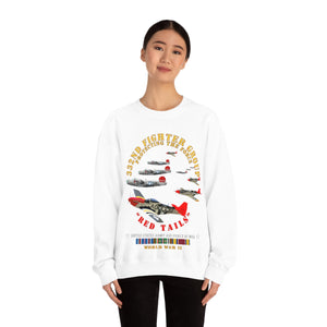 Unisex Heavy Blend Crewneck Sweatshirt - Army - AAC - 332nd Fighter Group - Red Tails - Protect Force