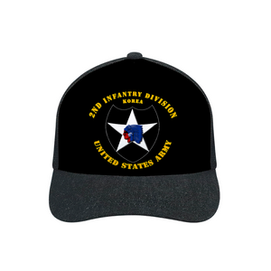 Second Infantry Division - Second to None. Denim Black Baseball Hat