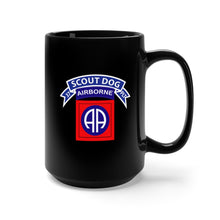 Load image into Gallery viewer, Black Mug 15oz - Army - 37th Scout Dog Platoon - 82nd Airborne Div
