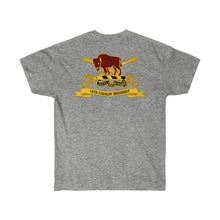 Load image into Gallery viewer, Unisex Ultra Cotton Tee -  Army - 10th Cavalry Regiment w Br - Ribbon - Back Print
