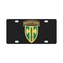 Load image into Gallery viewer, Army - 18th MP Brigade - Sentry Dogs Tab wo Txt Classic License Plate
