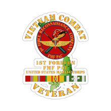 Load image into Gallery viewer, Kiss-Cut Stickers - USMC - Vietnam Combat Veteran - 1st Force Recon Co - FMFPAC
