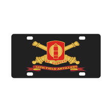 Load image into Gallery viewer, Army - 34th Field Artillery w Br - Ribbon Classic License Plate
