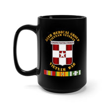 Load image into Gallery viewer, Black Mug 15oz - Army - 55th Medical Group - Vietnam Vet w SVC Ribbons
