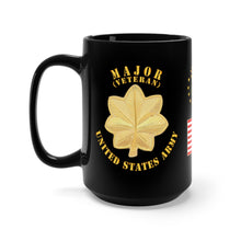 Load image into Gallery viewer, Black Mug 15oz - Army - Major - MAJ - Veteran - V1
