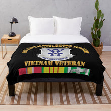 Load image into Gallery viewer, Army - 1st Bn 503rd Infantry - Vietnam Veteran X 300 Throw Blanket
