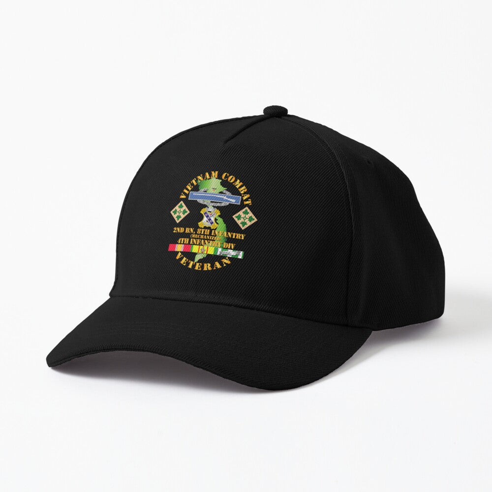 2nd Battalion, 8th Infantry Regiment, 4th Infantry Division - Vietnam - AOP Unisex Adjustable Curved Bill Baseball Hat