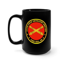 Load image into Gallery viewer, Black Mug 15oz - Army - 434th Field Artillery Bde w Branch Ft Sill OK
