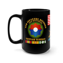 Load image into Gallery viewer, Black Mug 15oz - Army - 9th Infantry Div - US Army - Old Reliables - Vietnam Veteran with CIB
