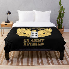 Load image into Gallery viewer, Army - Emblem - Warrant Officer - CW2 - Retired Throw Blanket
