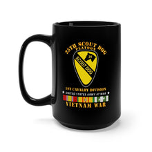 Load image into Gallery viewer, Black Mug 15oz - Army - 25th Scout Dog Platoon 1st Cav - VN SVC
