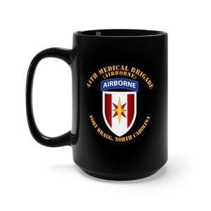 Black Mug 15oz - Army - 44th Medical Bde (Airborne) - FBNC