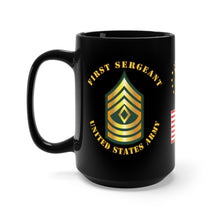 Load image into Gallery viewer, Black Mug 15oz - Army - First Sergeant - 1SG
