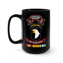 Load image into Gallery viewer, Black Mug 15oz - SSI - Vietnam - L Co 75th Ranger - 101st Abn - LRSD w Vn Svc X 300
