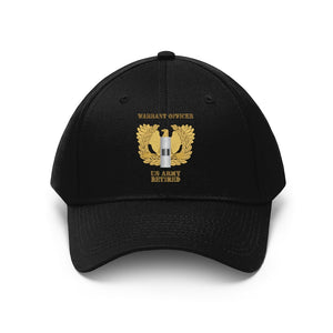 Twill Hat - Army - Emblem - Warrant Officer - WO1 - Retired - Embroidery