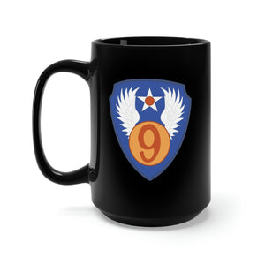 Black Mug 15oz - AAC - SSI - 9th Air Force wo Txt X 300