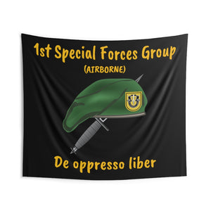 Indoor Wall Tapestries - 1st Special Forces Group (Airborne) De oppresso liber