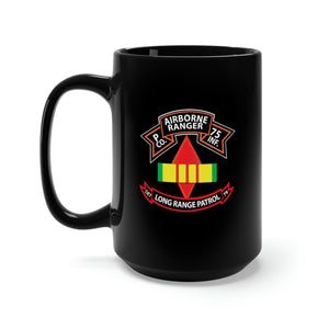 Black Mug 15oz - SSI - Vietnam - P Co 75th Ranger - 5th Infantry Division - VN Ribbon - LRSD X 300