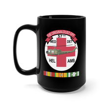 Load image into Gallery viewer, Black Mug 15oz - Army - 57th Medical Co - Original Dustoff - Vietnam w Pilot Wings w VN SVC X 300
