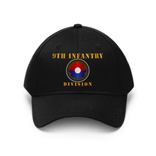 Load image into Gallery viewer, Twill Hat - Army - 9th Infantry Division with Text - Embroidery
