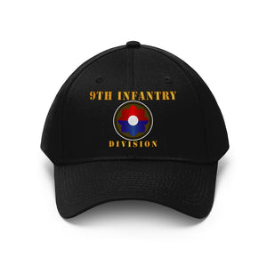 Twill Hat - Army - 9th Infantry Division with Text - Embroidery