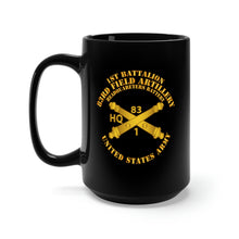Load image into Gallery viewer, Black Mug 15oz - Army - HQ Btry 1st Bn 83rd Field Artillery Regt - w Arty Branch
