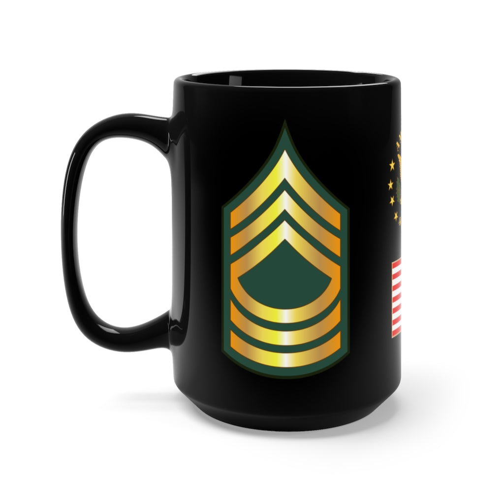 Black Mug 15oz - Army - Master Sergeant - MSG wo Txt