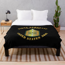 Load image into Gallery viewer, Army - First Sergeant - 1SG - Retired Throw Blanket
