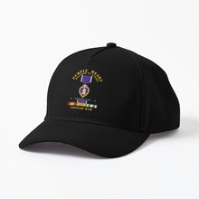 Load image into Gallery viewer, Baseball Cap - Purple Heart - WIA w VN SVC w Purple Heart Ribbon - Film to Garment (FTG)
