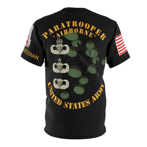 All Over Printing - US Paratrooper - 19th Engineer Bn with Front w US Paratrooper Back - LR Sleeve