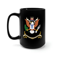 Load image into Gallery viewer, Black Mug 15oz - Army - Regimental Colors - 503rd Parachute Infantry Regiment  - THE ROCK X 300

