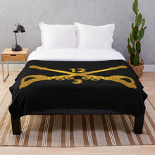 Load image into Gallery viewer, Army - 3rd Squadron - 12th Cavalry Branch wo Txt Throw Blanket
