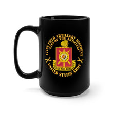 Load image into Gallery viewer, Black Mug 15oz - Army - 171st Field Artillery Regiment - DUI  w FA Sep  X 300
