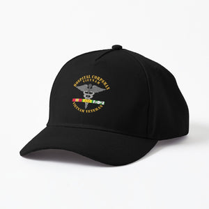 Baseball Cap - Navy - Hospital Corpsman w VN SVC Ribbons wo Grad wo DS - Film to Garment (FTG)