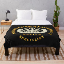 Load image into Gallery viewer, ARNG - Military Emergency Management Specialist - Master - Gold Throw Blanket
