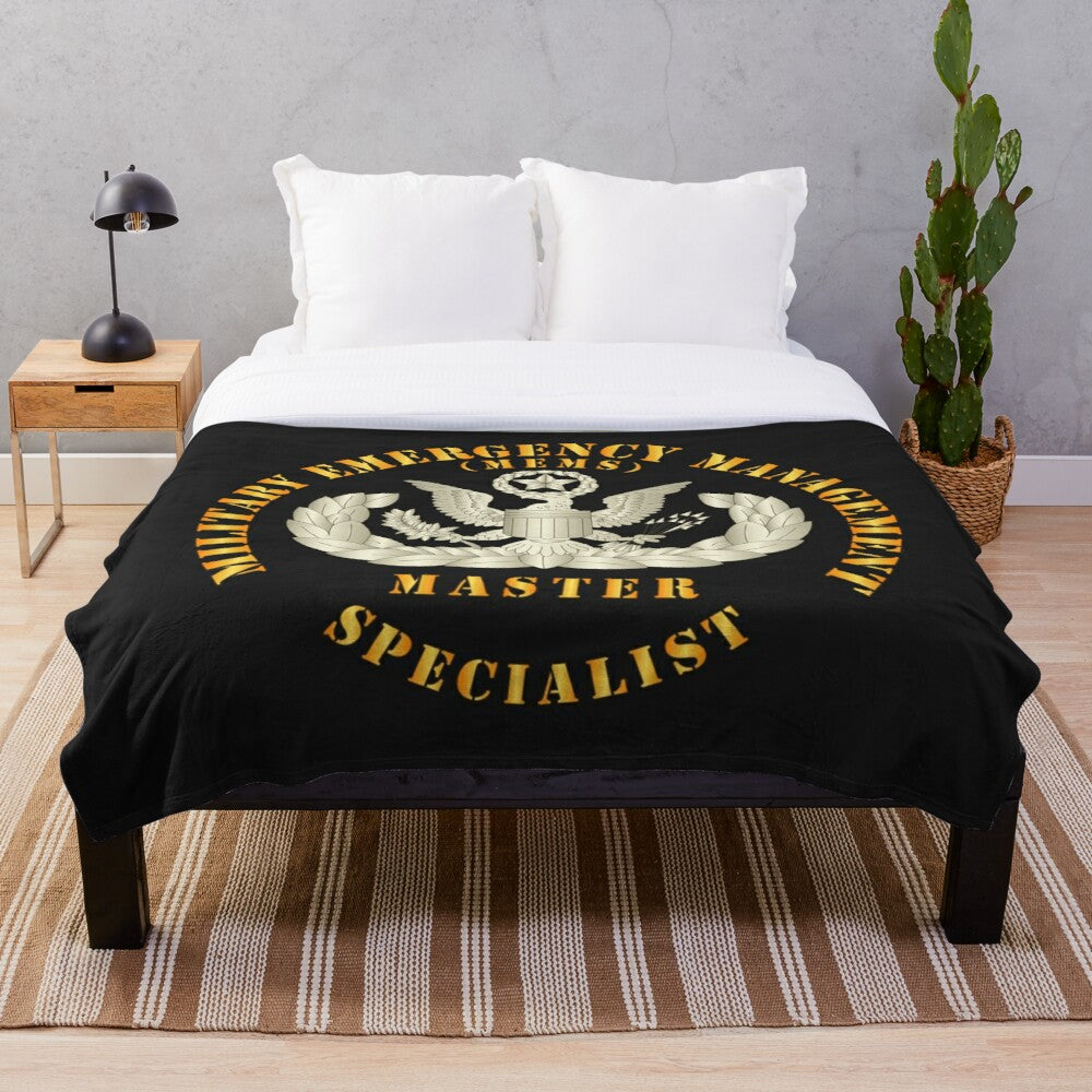 ARNG - Military Emergency Management Specialist - Master - Gold Throw Blanket