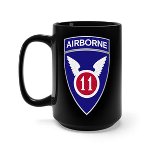 Black Mug 15oz - 11th Airborne Division - DUI wo Txt X 300