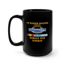 Load image into Gallery viewer, Black Mug 15oz - 1st Ranger Infantry Company (Airborne) w CIB w KOREA SVC x 300
