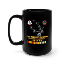 Load image into Gallery viewer, Black Coffee Mug 15oz - Army - 119th Aviation Company (Assault Helicopter) w SSI w VN SVC X 300
