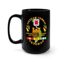 Load image into Gallery viewer, Black Mug 15oz - Army - Vietnam Combat Cavalry Veteran w 8th Engineer Bn - 1st Cav Div
