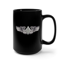 Load image into Gallery viewer, Black Mug 15oz - AAC - WASP Wing wo Txt
